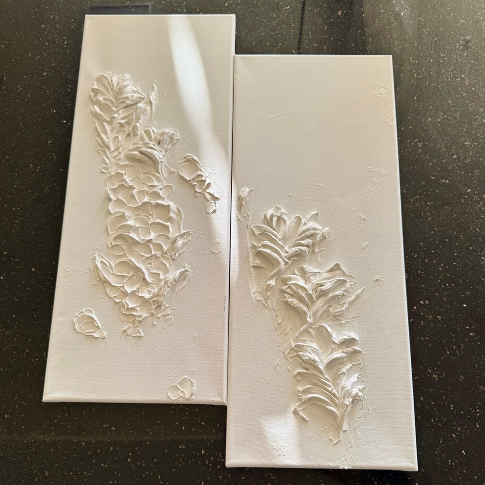 Textured flower art